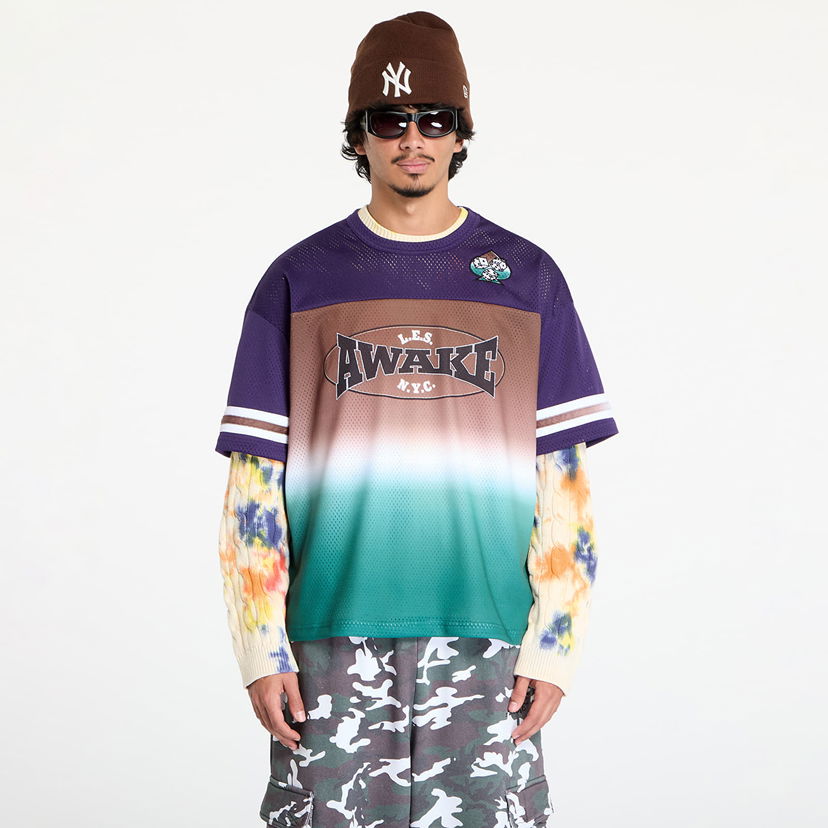 Jersey Awake NY Dres Mesh Football Jersey Brown Multi S Flerfarvet | AWK-FW24-TP006-BRN
