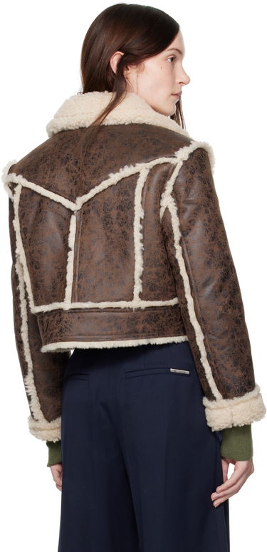 Bomberjakke STAND STUDIO Faux Leather and Sherpa Jacket Brun | 66402-9996, 2