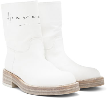 Tøj Ann Demeulemeester Ann Demeulemeester Billie Canvas Boots Hvid | 2201-W-R11-195-001, 3