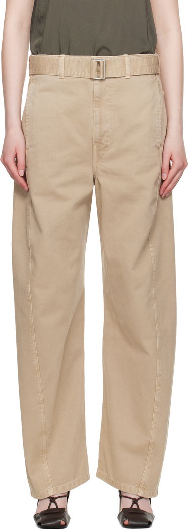 Bukser LEMAIRE Lemaire Twisted Belted Pants Beige | PA326 LD1042, 0