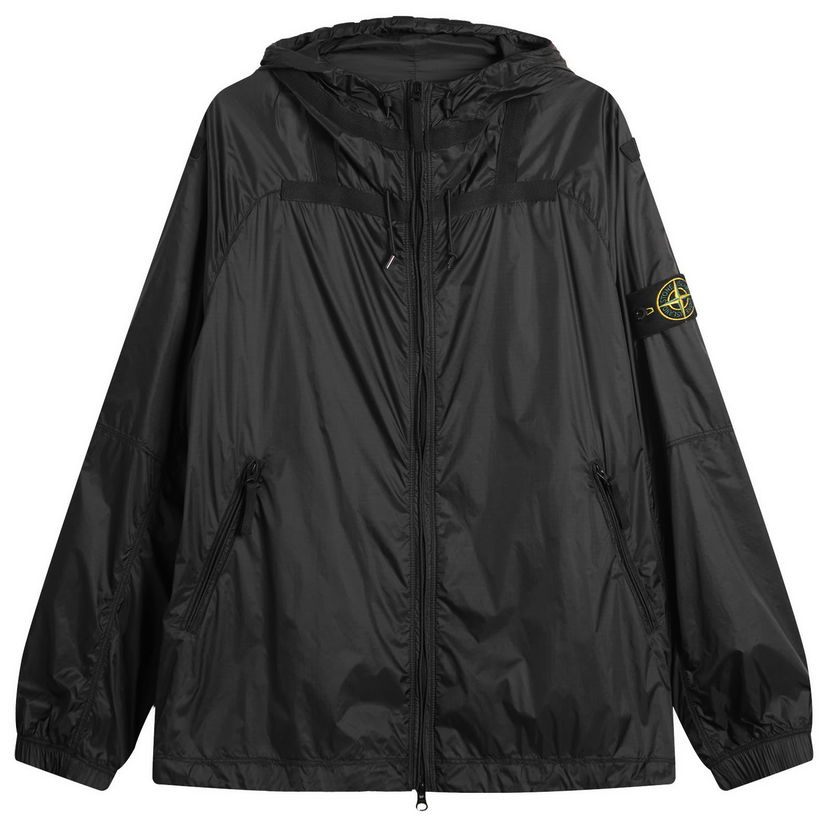 Jakke Stone Island Ripstop Light Nylon Hooded Jacket, Size XX-Large Sort | K2S15Q100008-V0062