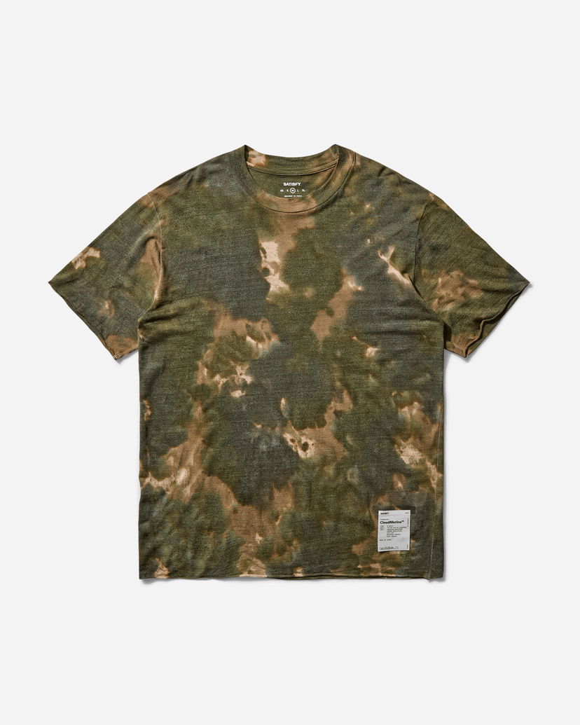 T-shirt Satisfy CloudMerino Batik T-Shirt Grøn | 11047 BMO