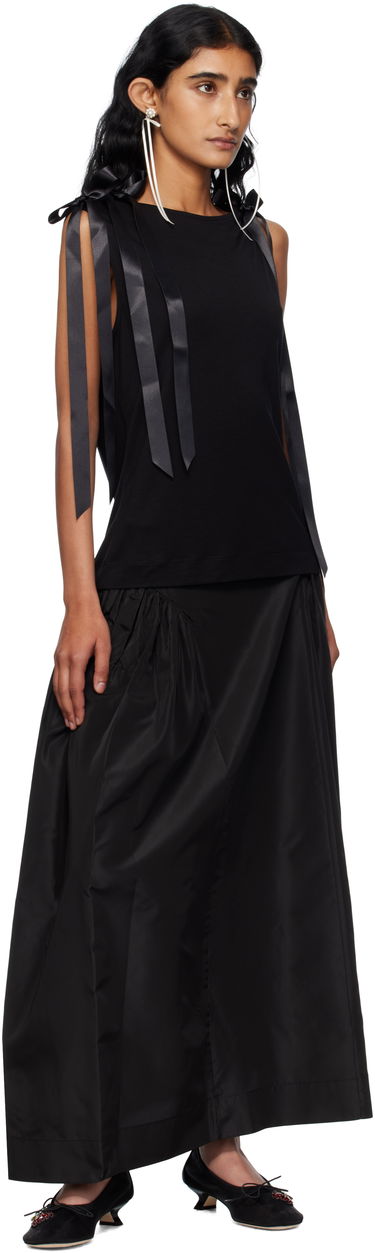 Tanktop Simone Rocha Simone Rocha Bow Ribbon Tail Tank Top Sort | 5366 0571, 3
