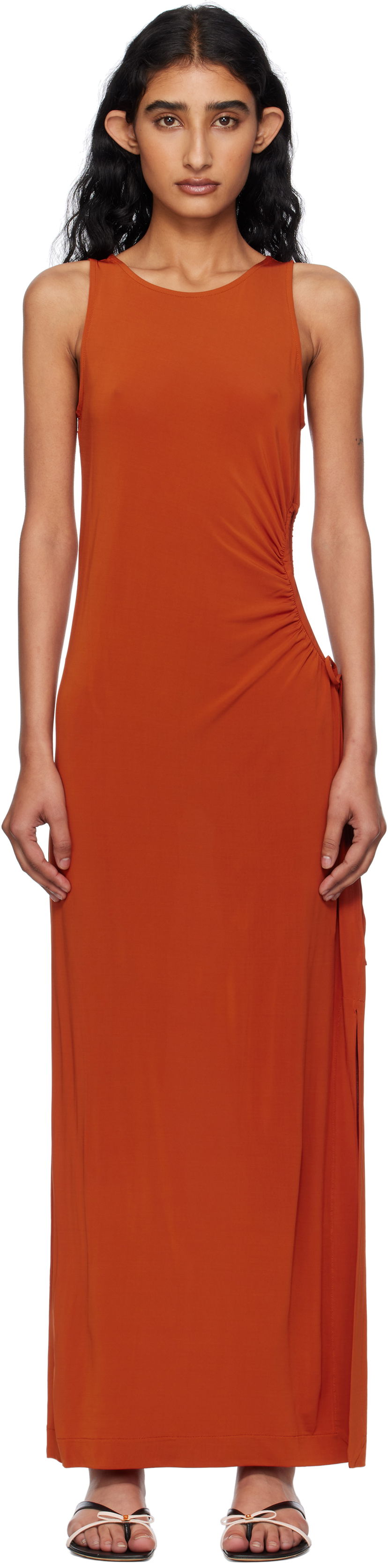 Kjole Max Mara Max Mara Caro Maxi Dress Orange | 2516621049600