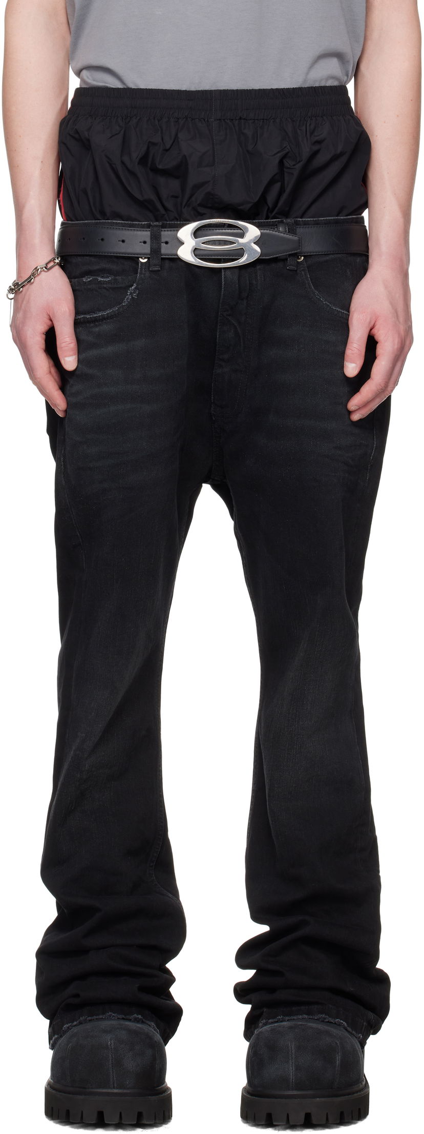 Jeans Balenciaga Balenciaga Layered Jeans Sort | 814224TRW58