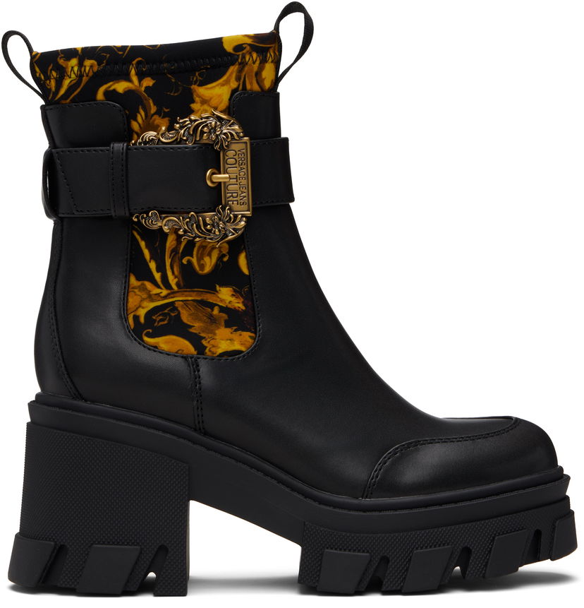 Sneakers og sko Versace Versace Jeans Couture Sophie Chain Chelsea Boots Sort | E79VA3S84_EZS867