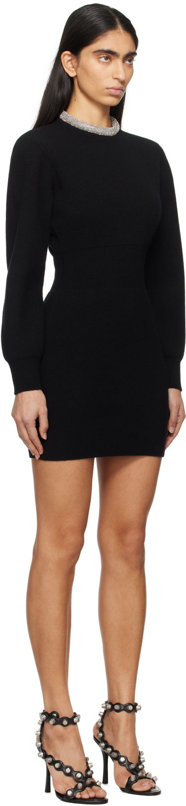 Kjole Alexander Wang Crystal Tubular Necklace Black Minidress Sort | 1KC1256093, 1