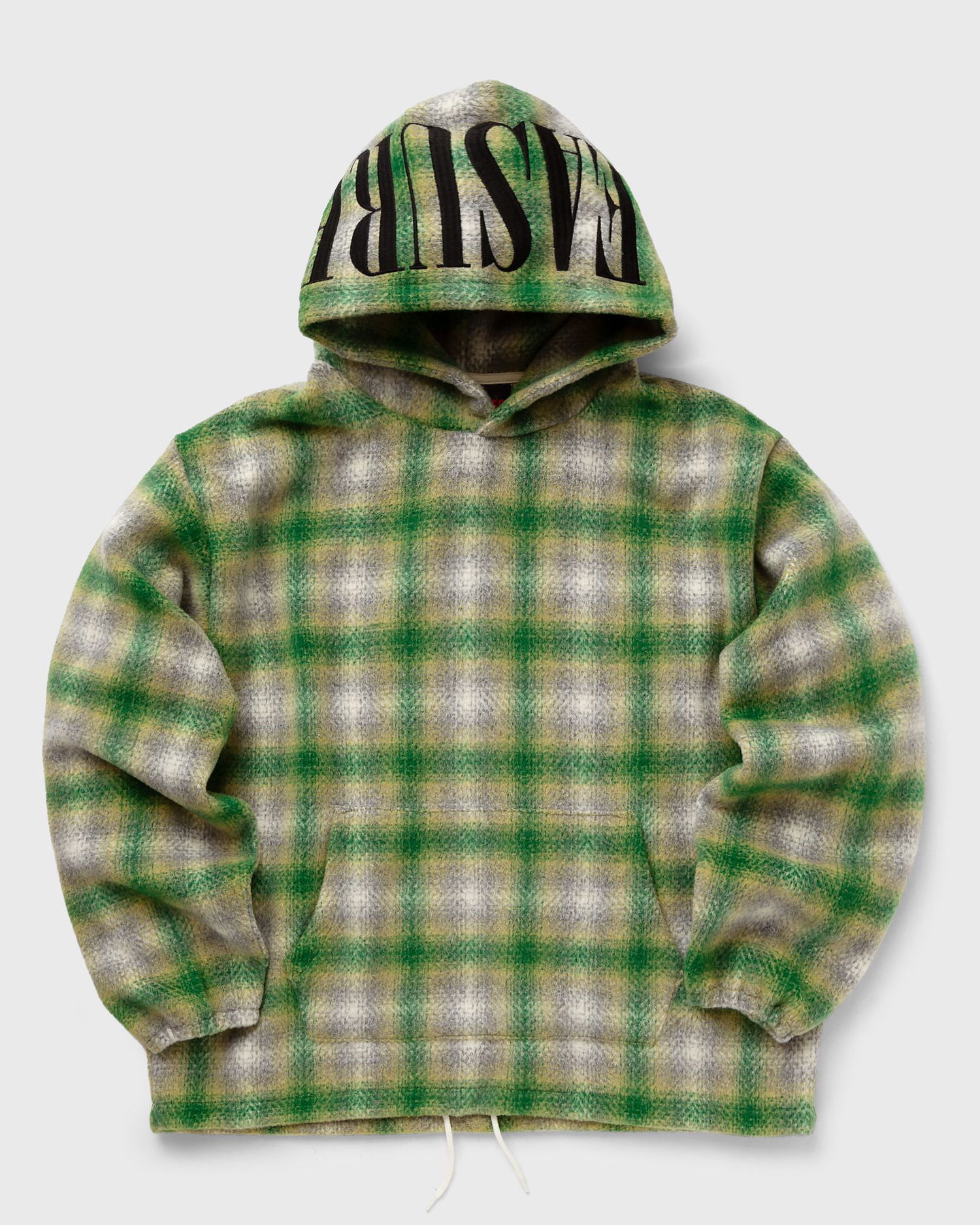 Sweatshirt Pleasures Beyond Plaid Woven Hoodie Grøn | P23W004-GREEN, 0