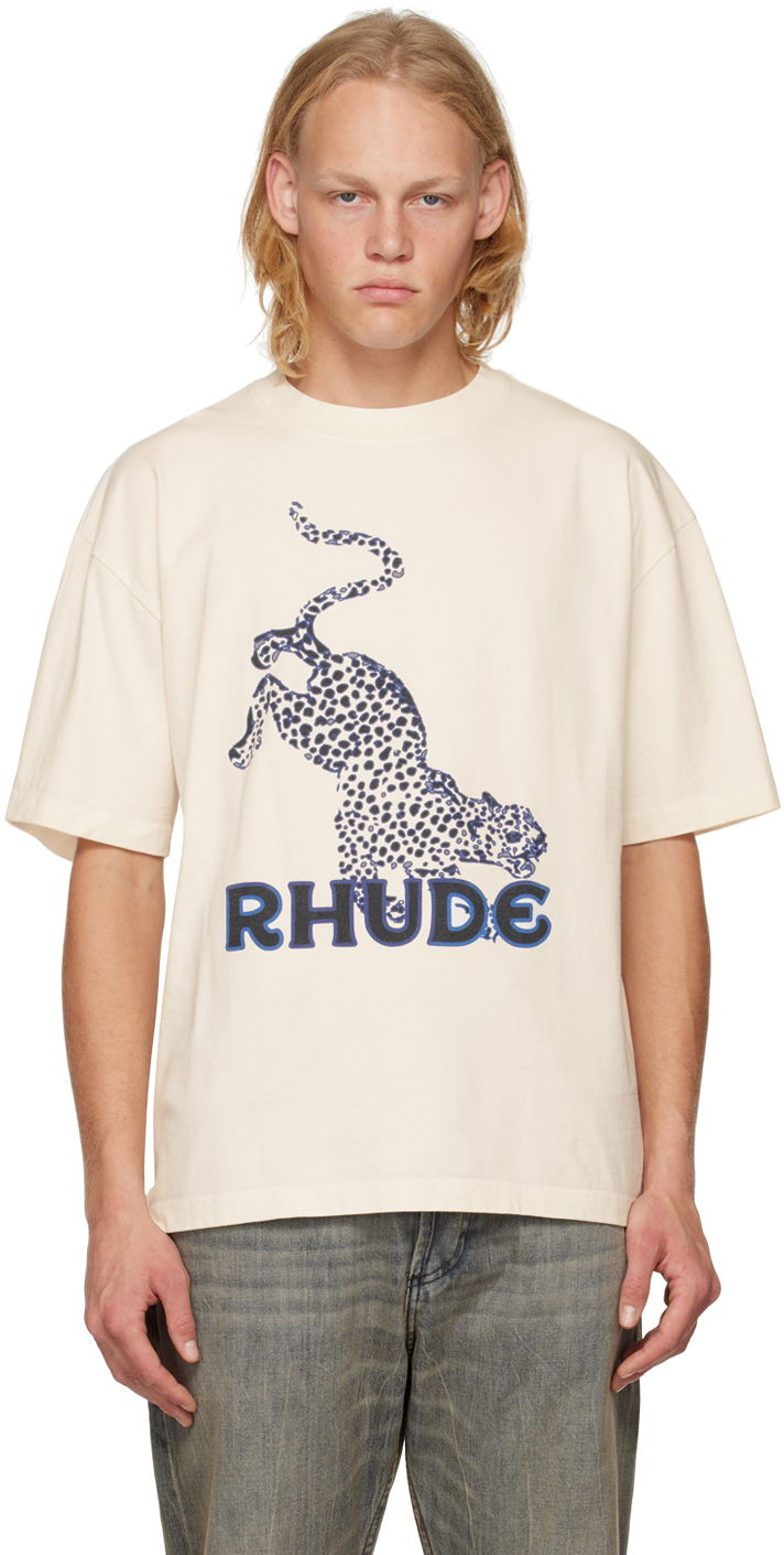 T-shirt Rhude Rhude Graphic T-Shirt Beige | RHPS23TT34012611