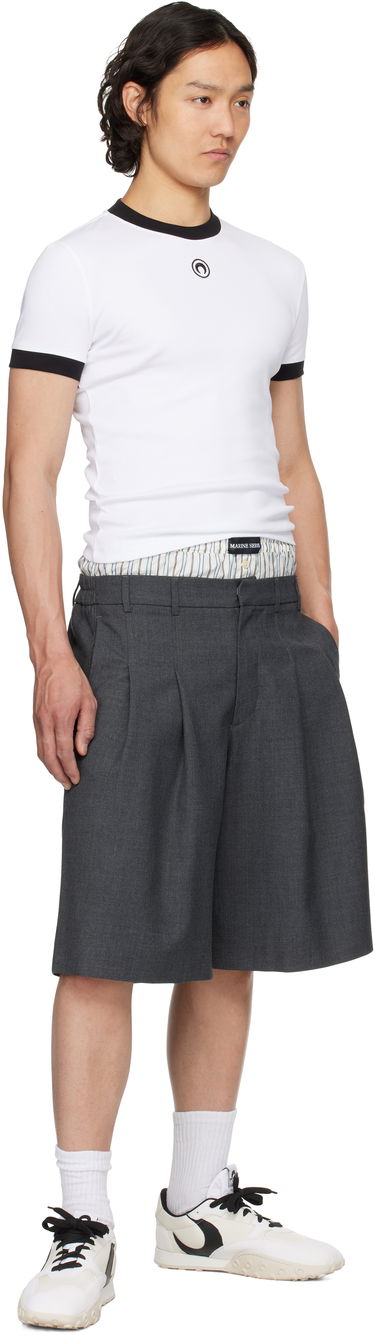 Shorts Marine Serre Marine Serre Regenerated Tailoring Shorts Grå | MSH010A DWOV0057, 3