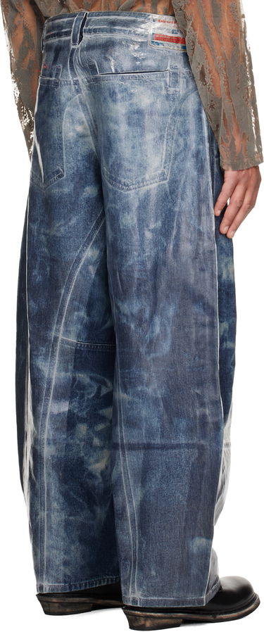Jeans Diesel 1997 D-Enim-M-Uc-Fsh Wide-Leg Coated Jeans Blå | A21596-007CU-01, 2