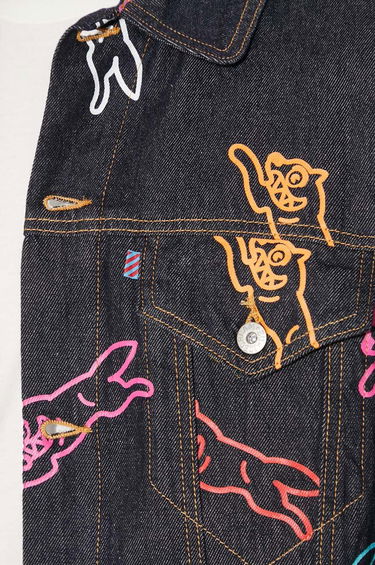 Jakke BBC IceCream ICECREAM Running Dog Denim Trucker Jacket Mørkeblå | IC24245, 5