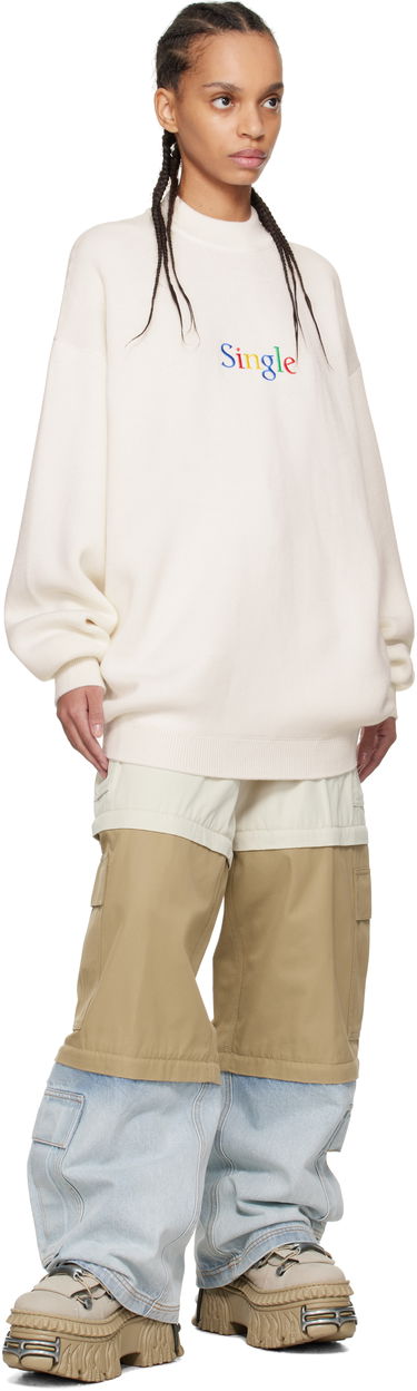 Sweater VETEMENTS Vetements 'Single' Sweater Hvid | UA66KN120W, 3
