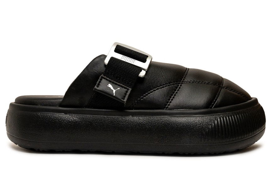 Sneakers og sko Puma Suede Mayu Leather Mule Black Silver (Women's) Sort | 388598-01, 0