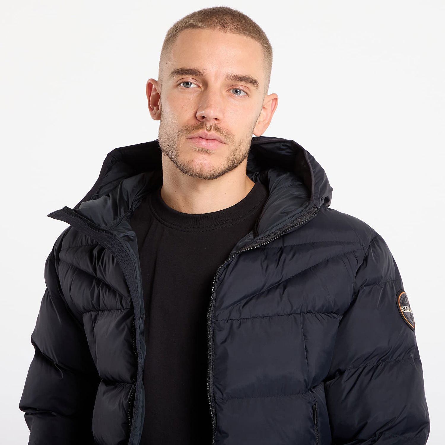 Puffer jakke Napapijri A-Molveno Hood Puffer Jacket Sort | NP0A88V29411, 1
