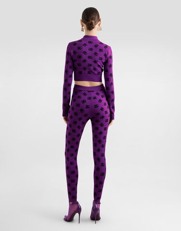 Leggings Dolce & Gabbana Dolce & Gabbana Jacquard Leggings Lilla | FXI13TJGMB3F1540, 2