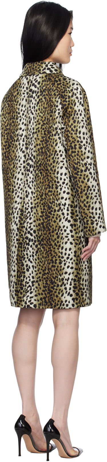 Frakker Blumarine Blumarine Printed Jacquard Coat Brun | P522S093A, 2