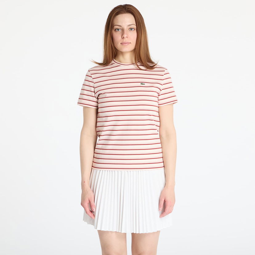 T-shirt Lacoste LACOSTE Striped T-Shirt Lyserød | TF0352 FYI