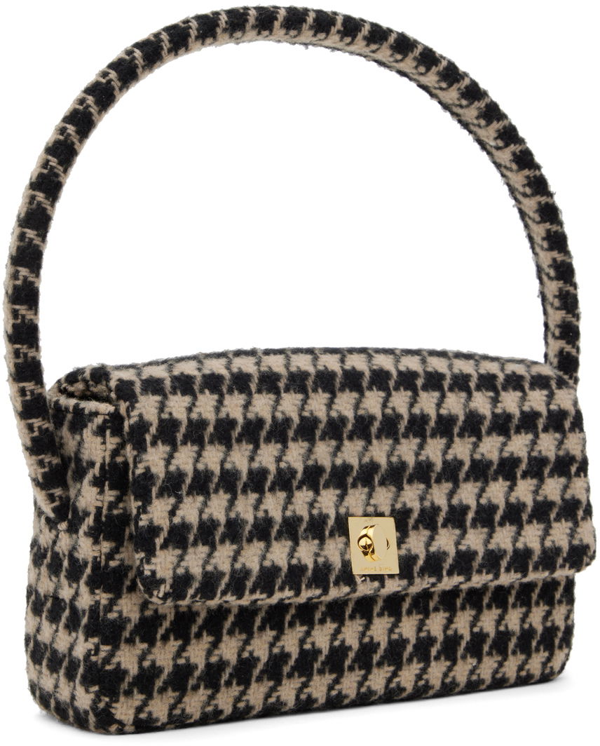 Håndtaske Anine Bing Houndstooth Pattern Shoulder Bag Sort | A-13-0112-131, 1