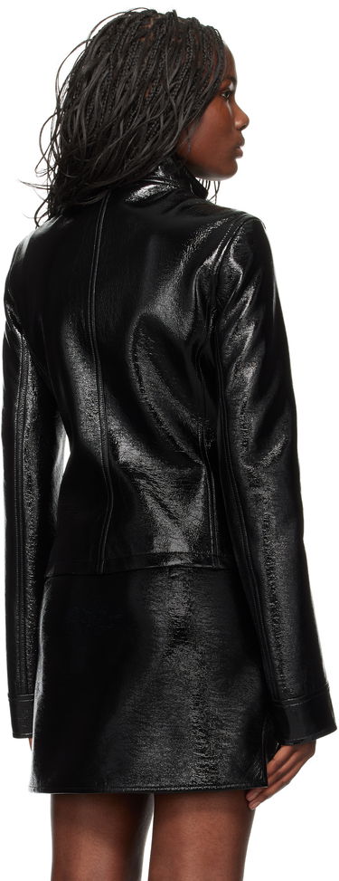 Bomberjakke Courrèges Vinyl Motorcycle Jacket Sort | 424CBL212VY0014, 2