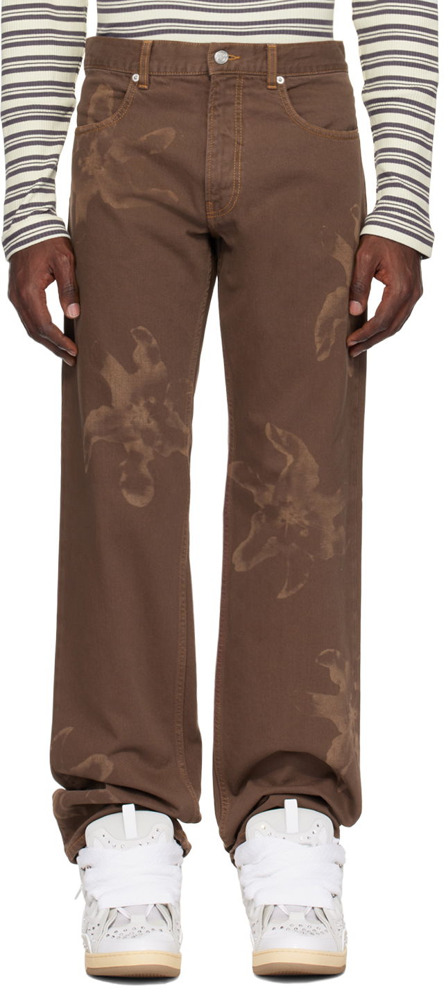 Jeans Bluemarble Flower Print Brown Jeans Brun | PA66 TW27A24 BRO, 0
