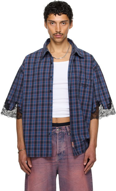 Skjorte Martine Rose Martine Rose Lace Overshirt Blå | 478WS28527, 0