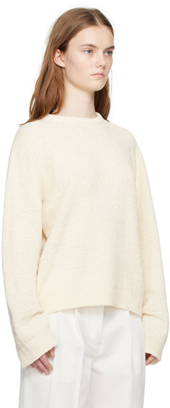 Sweater TOTEME Crewneck Relaxed-Fit Sweater Beige | 242-WRT2286-YA0039, 1