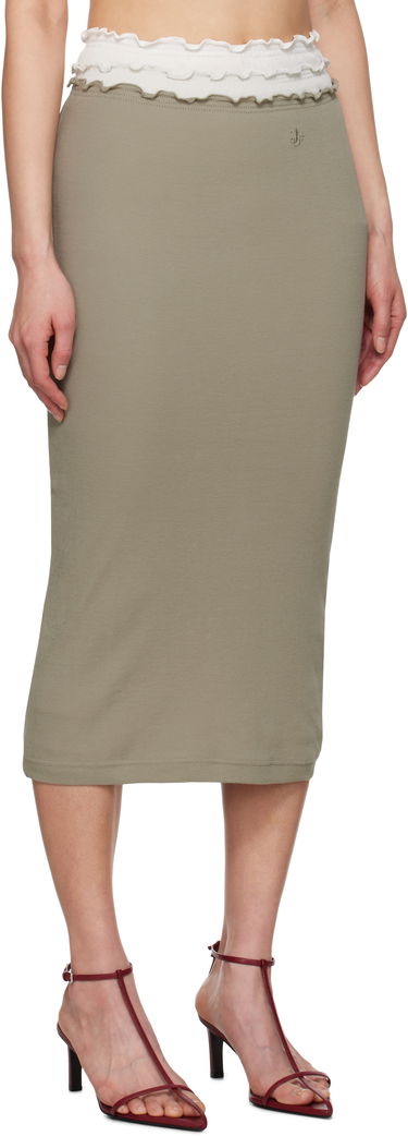 Nederdel Jil Sander Jil Sander Three Layers Midi Skirt Grøn | J40FV0105_JTN356, 1