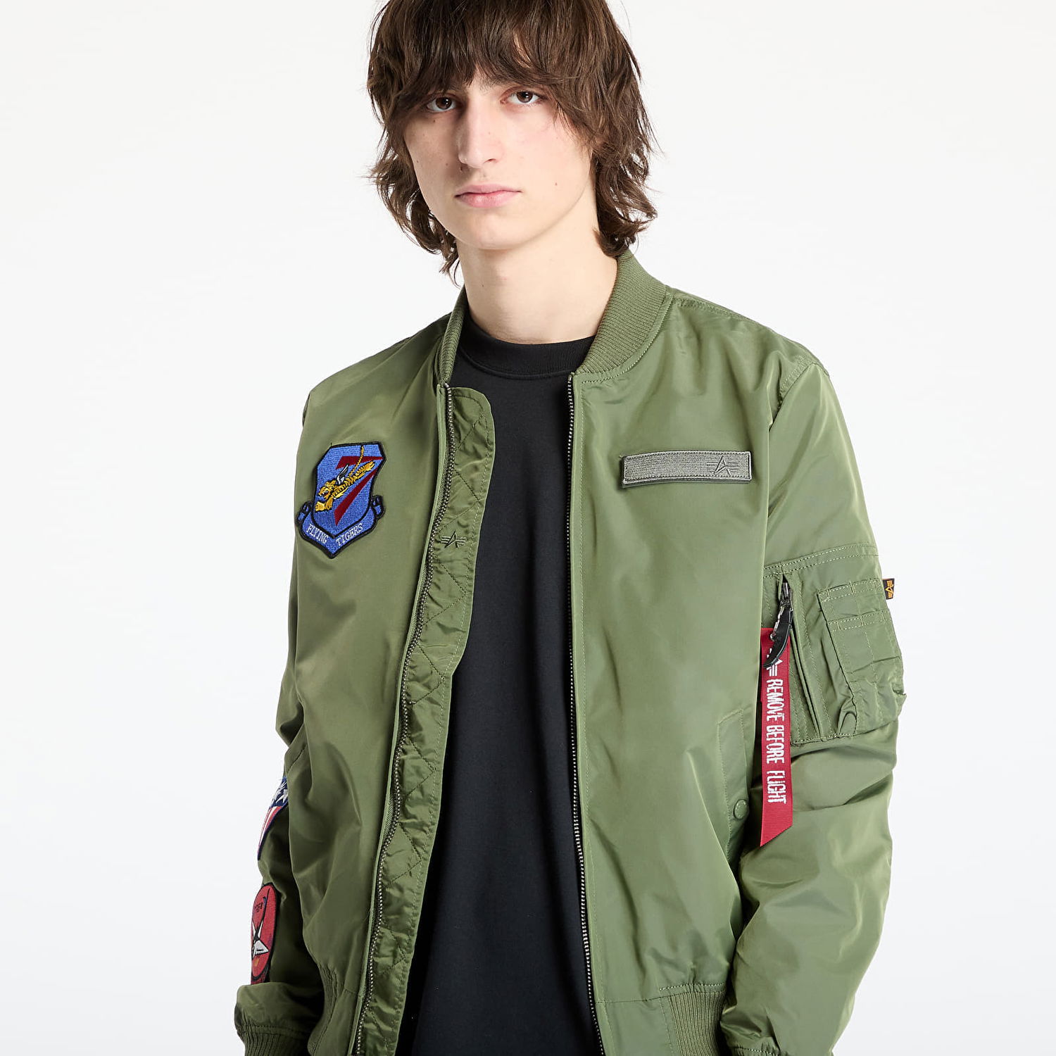 Bomberjakke Alpha Industries Alpha Industries MA-1 TT Flying Tigers Bomber Jacket Grøn | 156129-01, 1