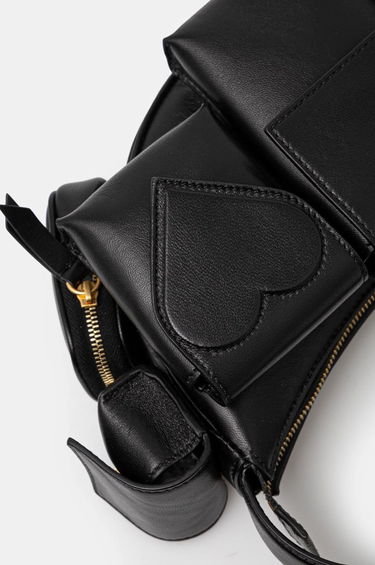 Taljetaske Fiorucci Multi-Pocket Leather Waist Bag Sort | U01FPABA123LE04BK01, 4