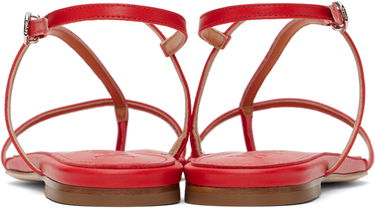 Tilbehør Aeyde Aeyde Ella Leather Toe-Post Sandals Rød | A11-FS-BRNS08FL21-SS25-406-007, 1