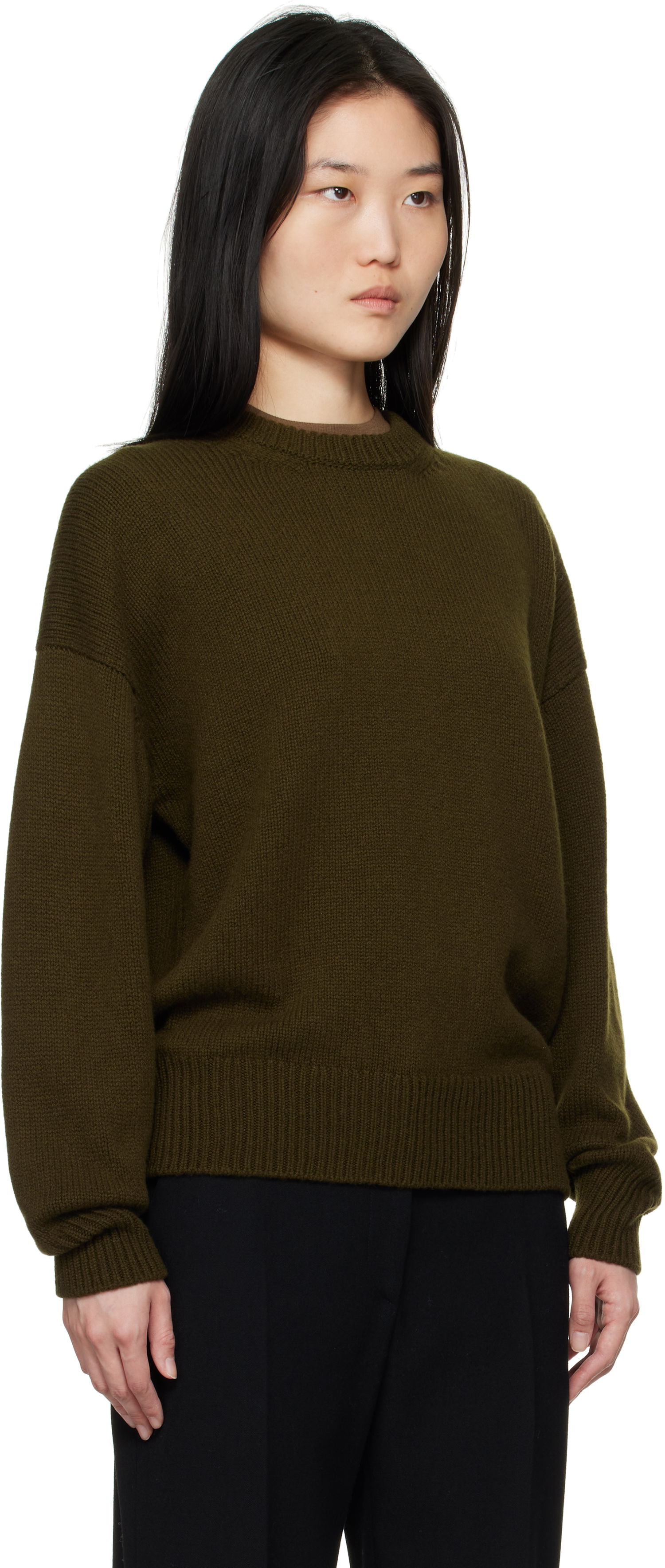 Sweater &Daughter &Daughter Balla Slouch Crewneck Sweater Grøn | F2401, 1