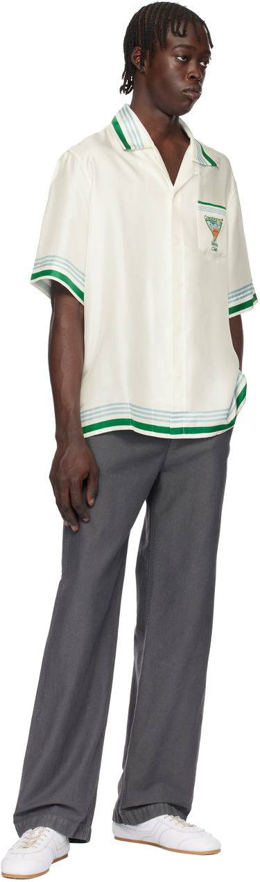 Skjorte Casablanca Tennis Icon Print Relaxed Shirt Hvid | U-MPS25-SH-003-08, 3