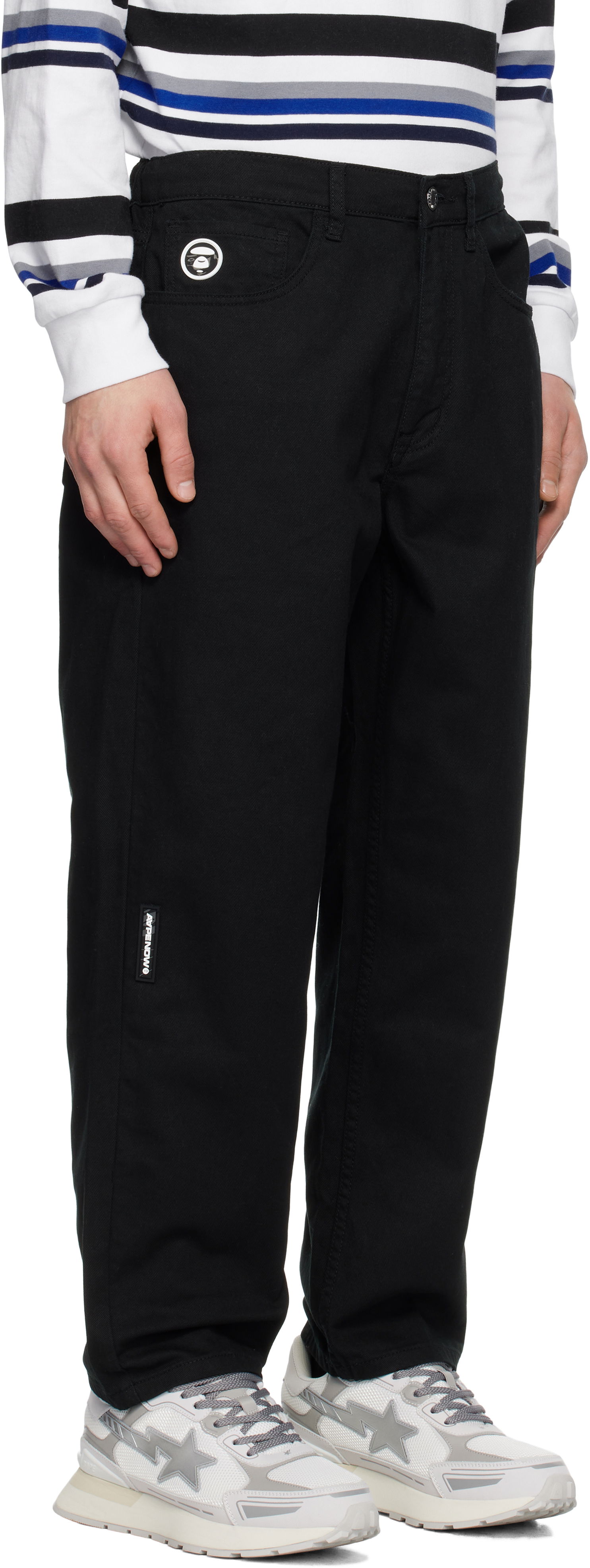 Cargo bukser AAPE by A Bathing Ape AAPE by A Bathing Ape 'AAPE NOW' Jeans Sort | AAPJNMB623XXNBKX, 1