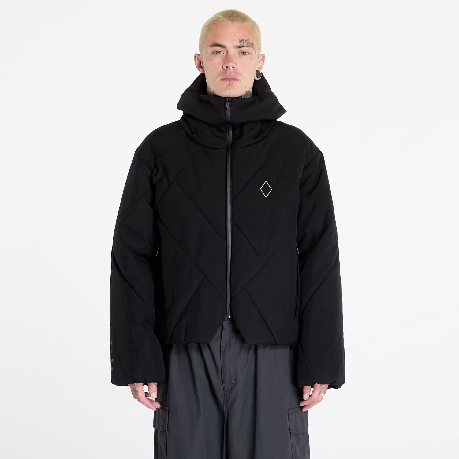 Puffer jakke A-COLD-WALL* Shiro Hooded Puffer Jacket Black Sort | ACWMO261 Black, 0
