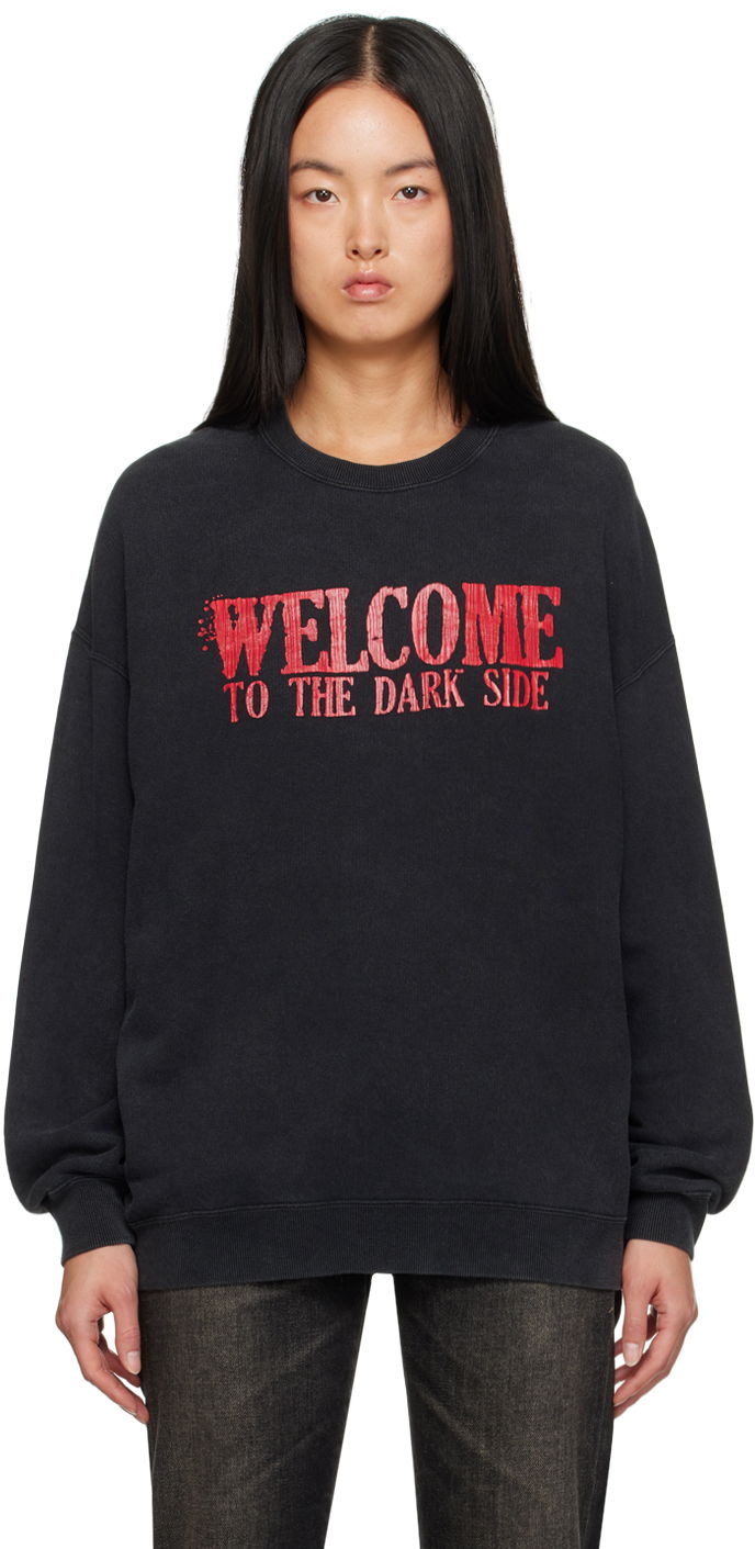 Sweatshirt R13 R13 'Welcome To The Dark Side' Sweatshirt Sort | R13WK004-K103C