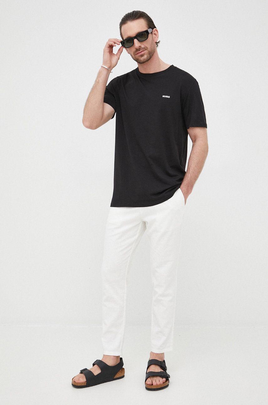 T-shirt BOSS Cotton T-Shirt Sort | 50466158, 0