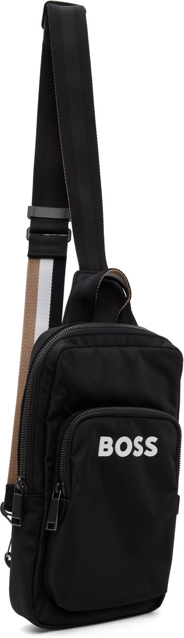 Skuldertaske BOSS BOSS Bonded-Logo Sling Bag Sort | 50548221, 1