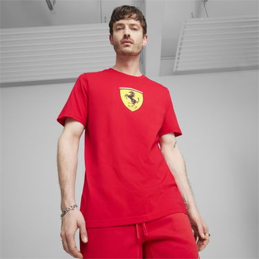 T-shirt Puma Ferrari Race Big Shield T Coloured S Rød | 623805-02, 2