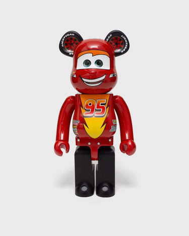 Collectible Medicom Toy CARS LIGHTNING MCQUEEN 1000% BE@RBRICK Figure Rød | MED0710, 0