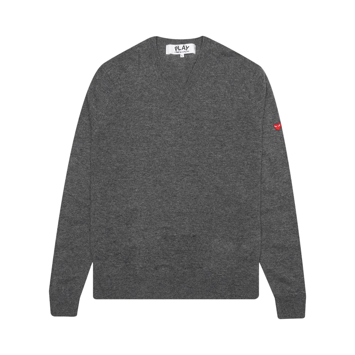 Sweater Comme des Garçons PLAY Small Heart Crewneck Grå | AZ N040 051 3, 1