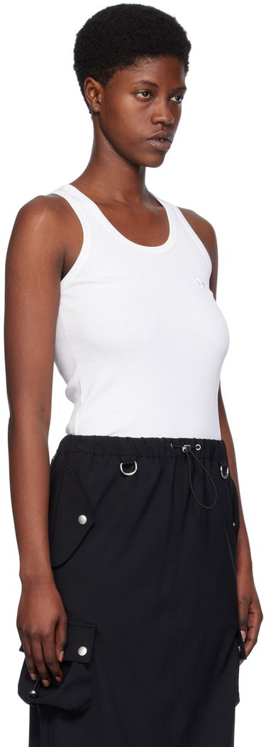 Tanktop Coperni Coperni Embroidered Tank Top Hvid | COPJS12510, 1