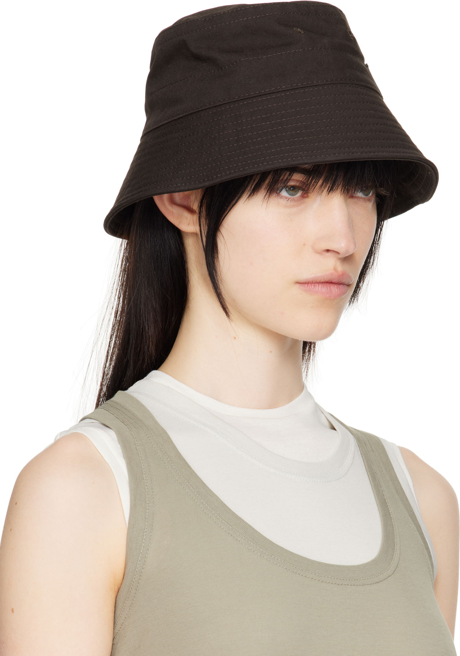 Hat Jil Sander Jil Sander Logo Bucket Hat Brun | J40TC0135_J45267, 1