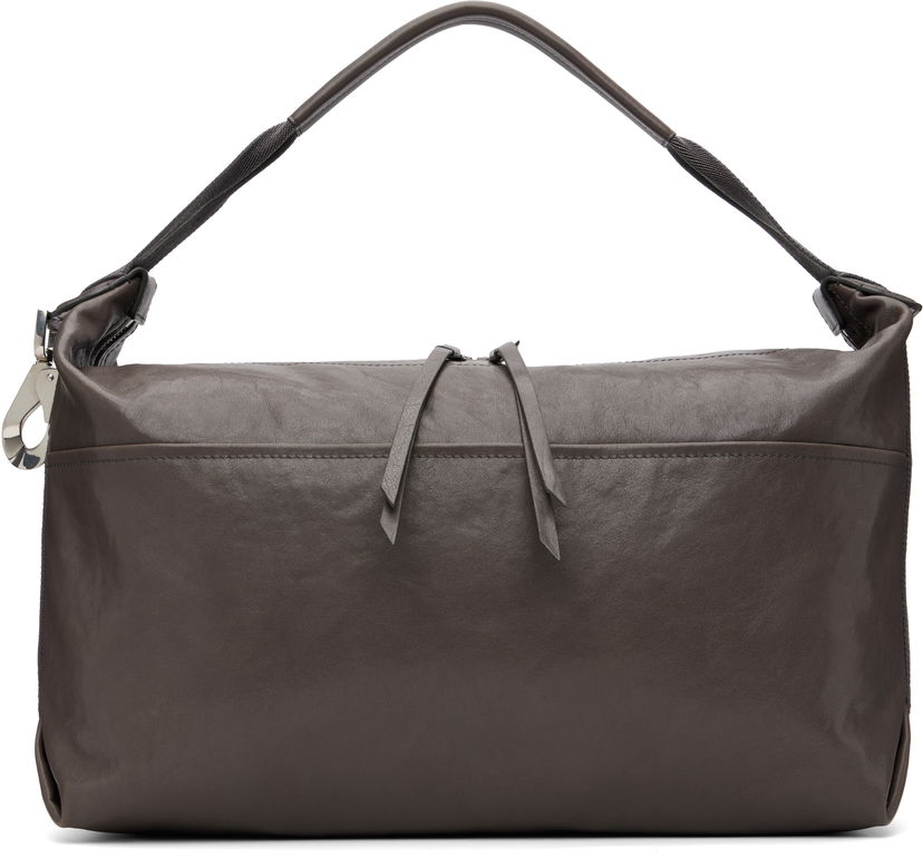 Skuldertaske LEMAIRE Berlingot Leather Shoulder Bag Grå | BG0190 LL0108