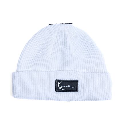 Beanie Karl Kani Woven Signature Essential Fisherman Beanie Hvid | kk7020346, 0