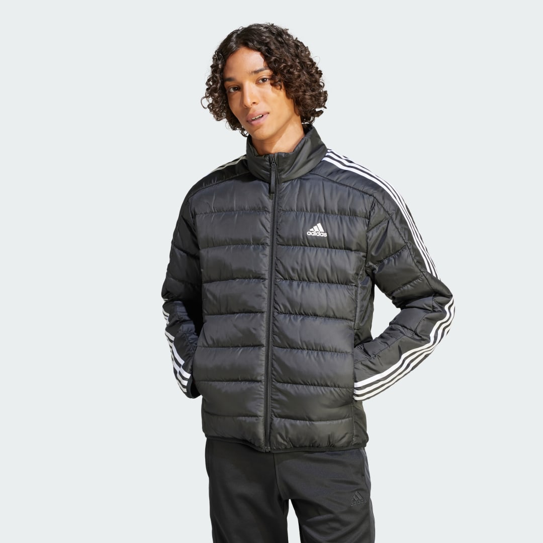 Jakke adidas Originals Essentials 3-Stripes Light Down Sort | HZ4431, 1