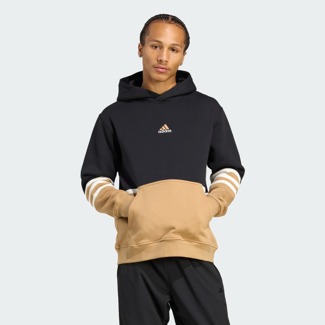 Sweatshirt adidas Performance ARCHIVE CUTLINE Color Block Striped Hoodie Beige | JY2797, 0