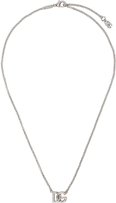 Halskæde Dolce & Gabbana Silver Rolo Chain 'DG' Necklace Metalisk | WNN5W3W1111, 0