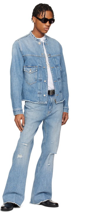 Jakke Givenchy Givenchy Reworked Biker Denim Jacket Blå | BM01BE5YCH415, 3