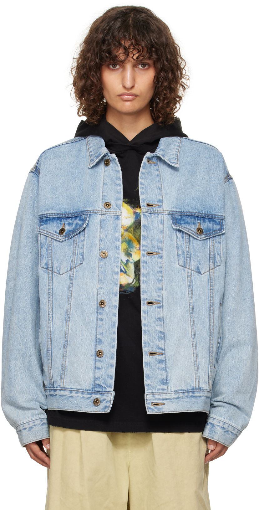 Jakke We11done We11done Monster Pony Denim Jacket Blå | WD-DJ3-24-317-U-BL